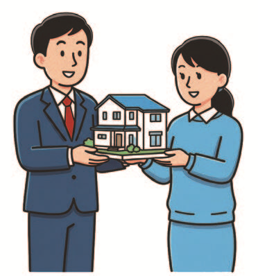 土地の引渡しのイラスト