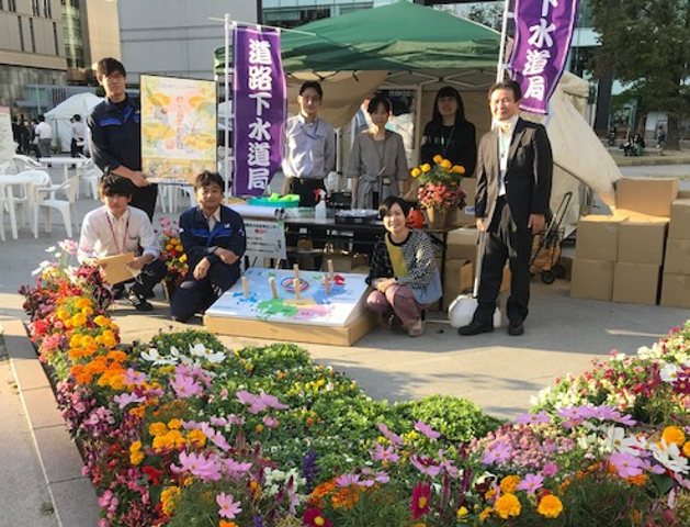 一人一花サミットのPR活動写真