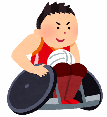 車いすラグビーの絵