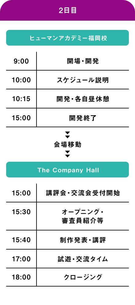 2日目スケジュール画像