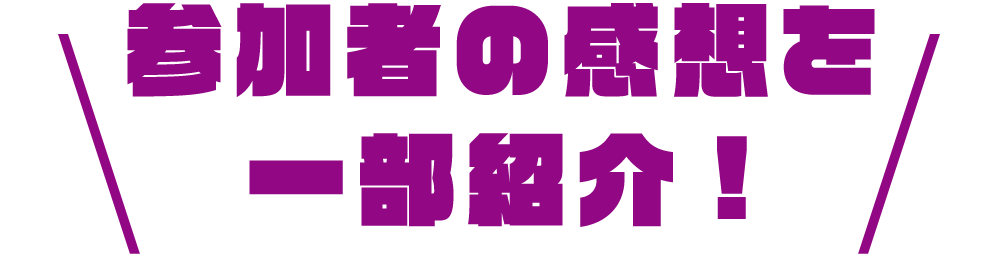 参加者の感想を一部紹介