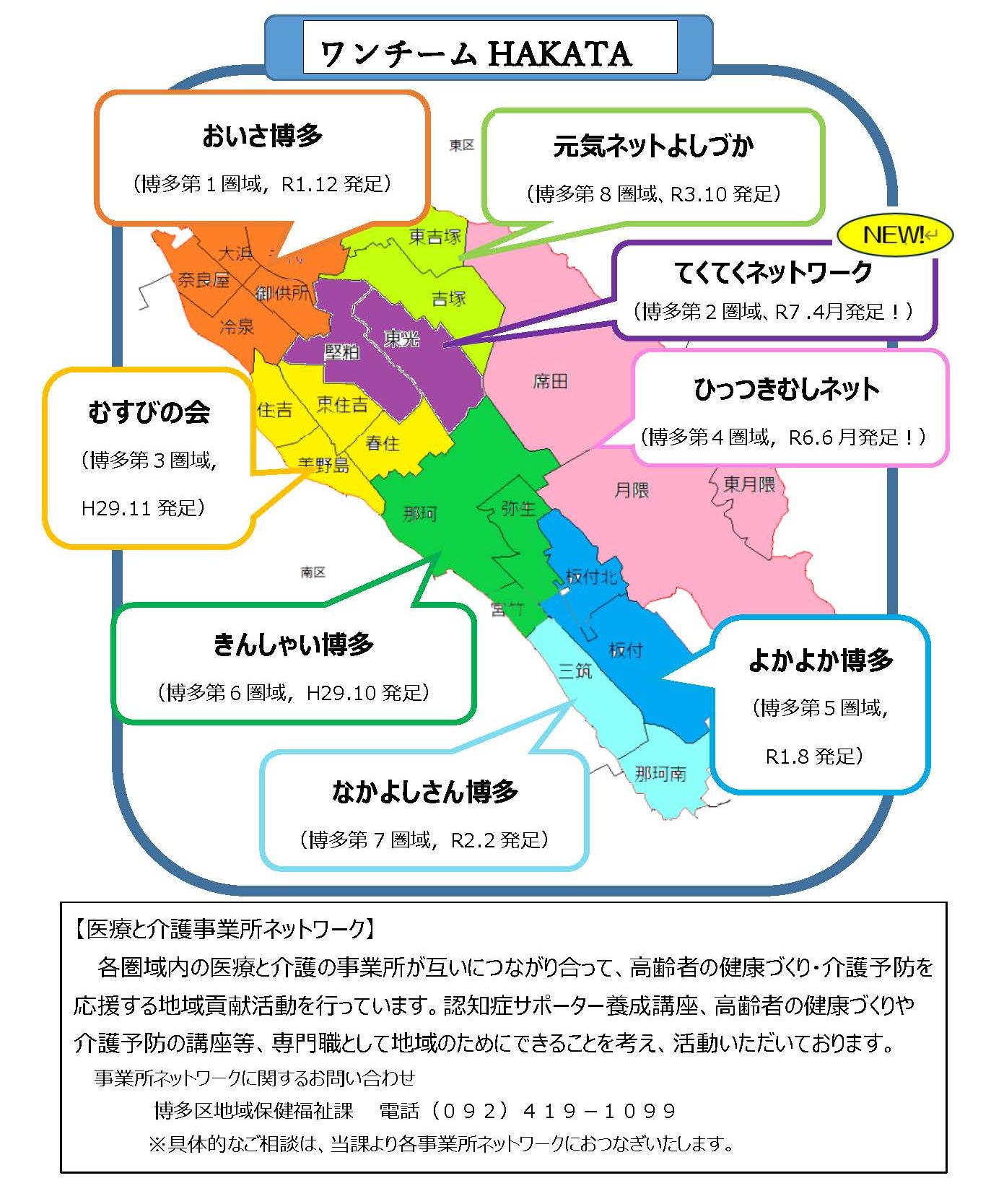 ワンチームHAKATAのマップ画像。詳細は次に記載。