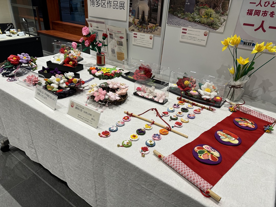 吊るして飾る花の作品