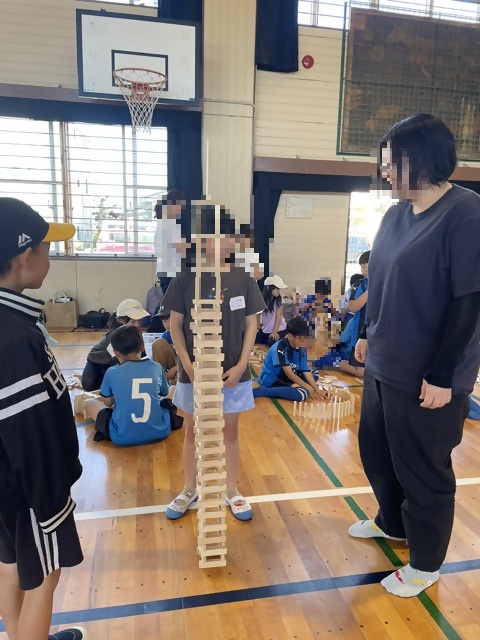家族で協力して積み上げました