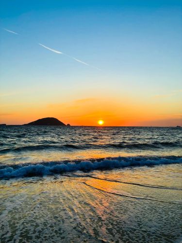 志賀島からの夕日