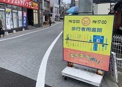 キラキラ通り商店街入り口の看板