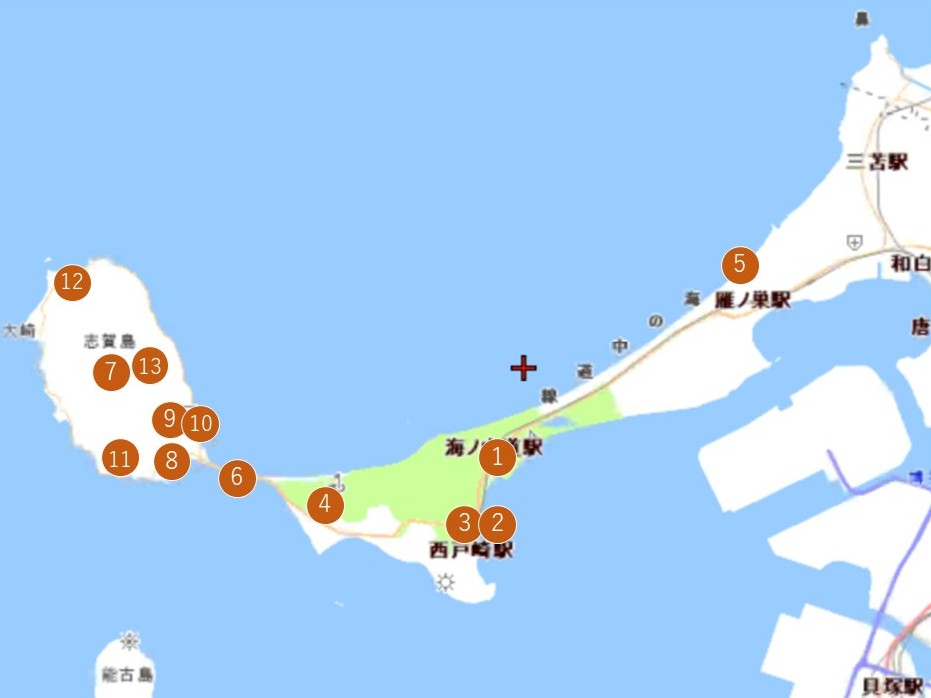 西戸崎・志賀島マップ