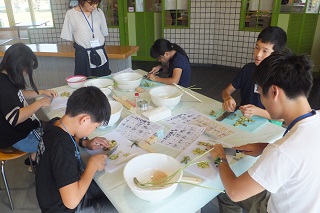画像：わさび漬け作り体験