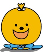 キャラクター「よかろーもん」が座っている画像