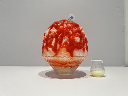 おいしい氷屋の看板メニュー「プレミアムあまおう」