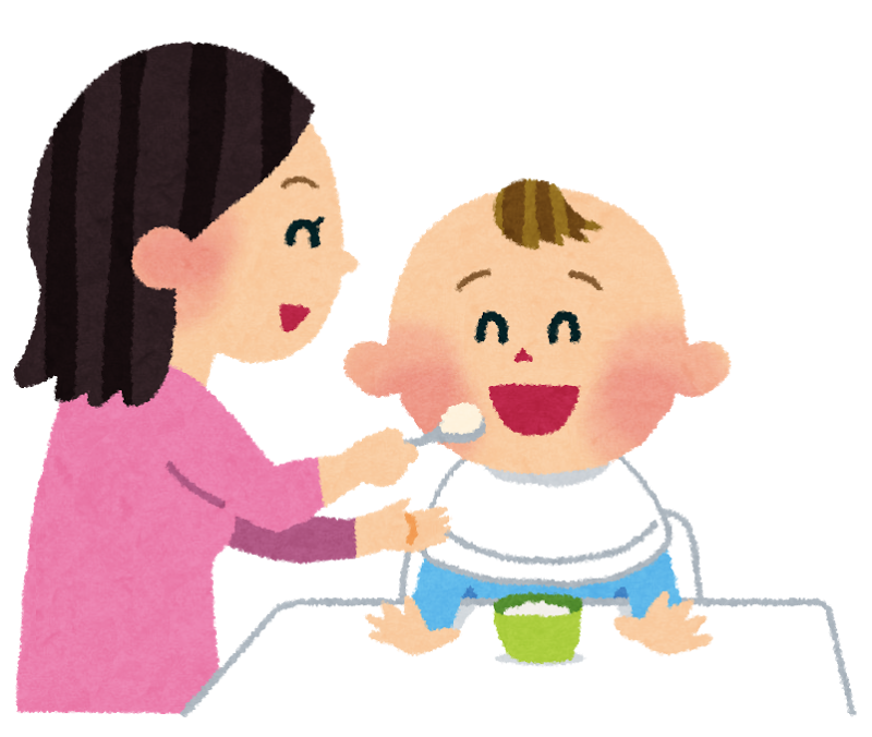 画像:赤ちゃんに歯磨きしているイラスト2