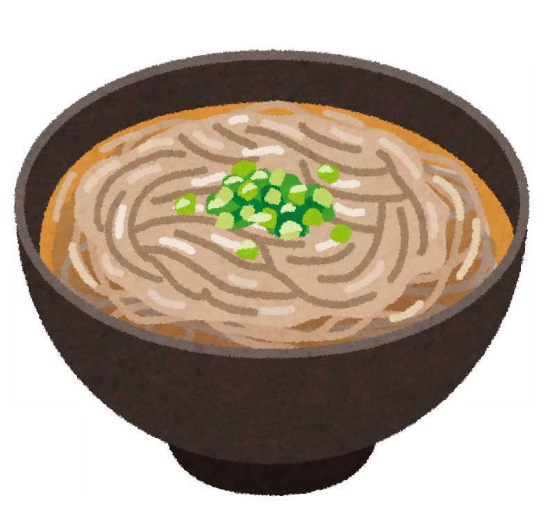 かけそばのイラスト