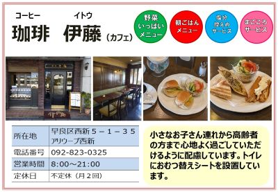 珈琲伊藤（カフェ）。詳細は次に記載。