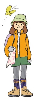 肌の露出を控えた服装のイラスト
