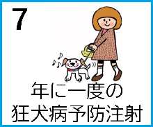 ７　年に一度の狂犬病予防注射
