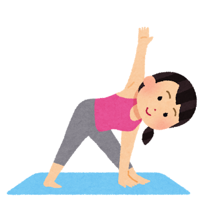 運動をする女性のイラスト