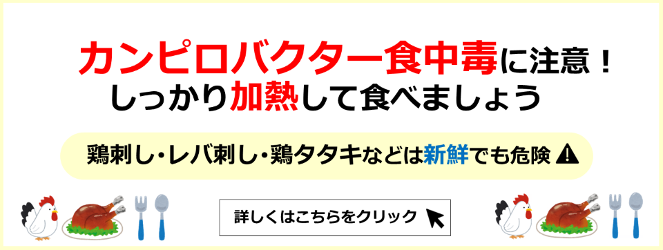 カンピロバクター食中毒に注意しましょう