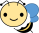 ミツバチの絵。捕獲成功。