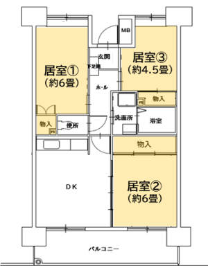 部屋の間取り図