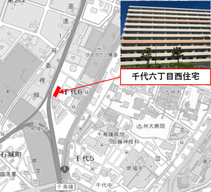 千代六丁目西住宅の位置図