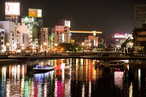 中洲の夜景の写真