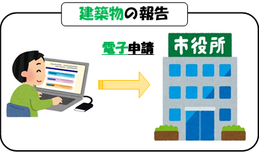 建築物の報告のイメージイラスト