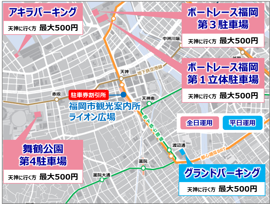 駐車料金および対象施設