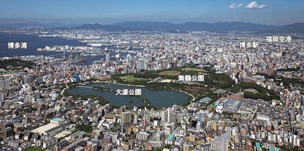 大濠公園・舞鶴公園の全景写真