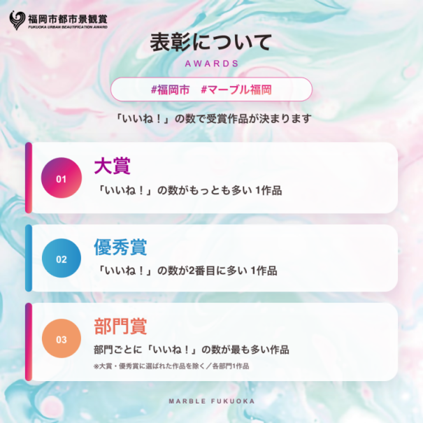 福岡市景観セレクション市民投票表彰のバナー