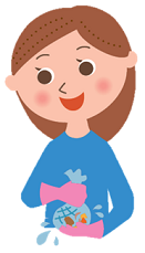 生ごみの水切りをする人