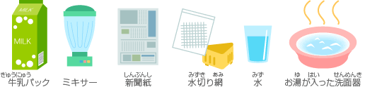 用意するものの画像