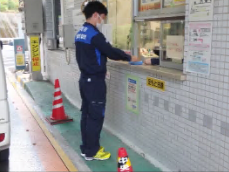 精算（精算機なし）の場合の写真