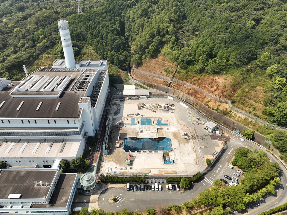 2026年8月24日敷地北東側からの航空写真