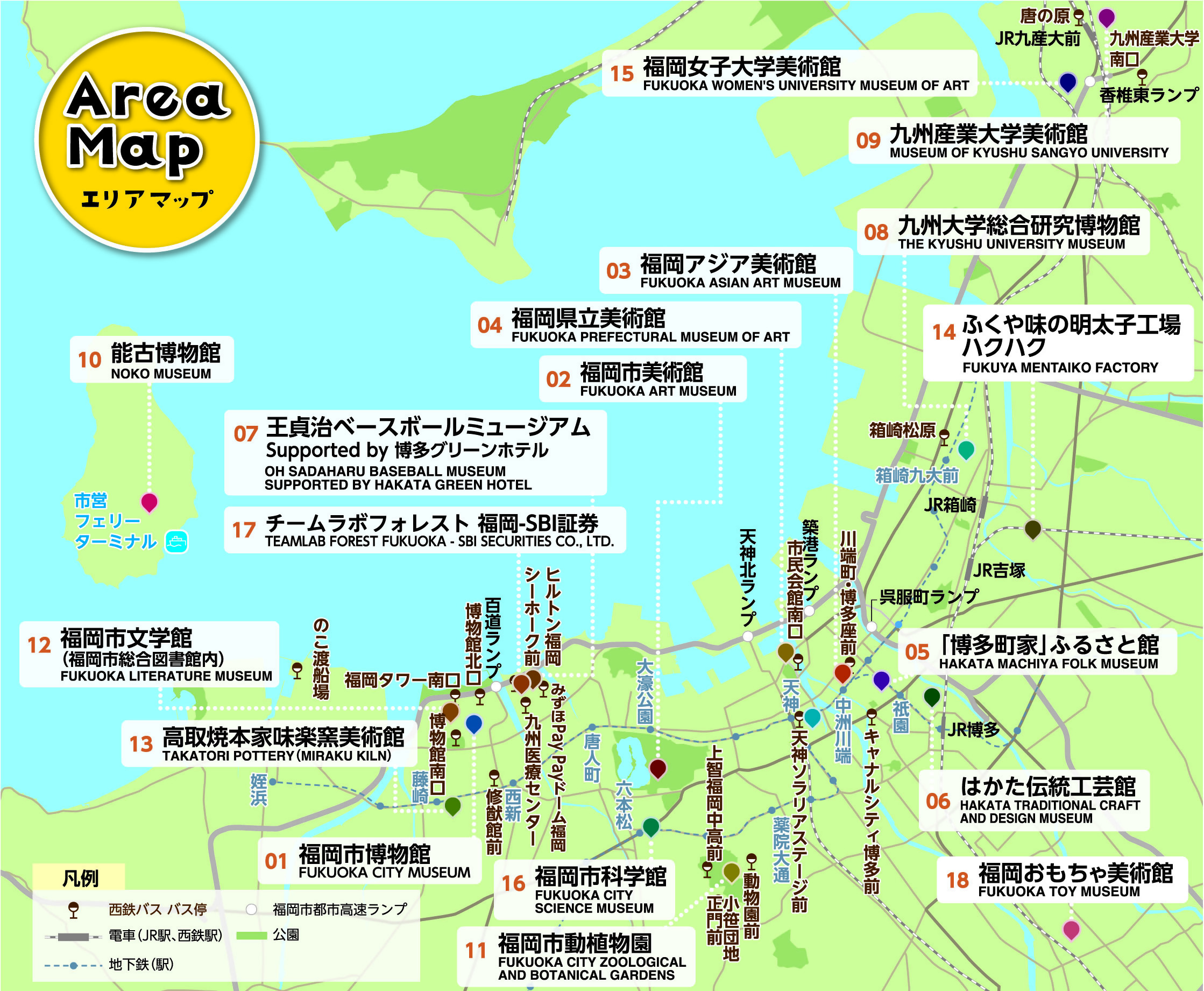 ミュージアムウィーク2026の地図