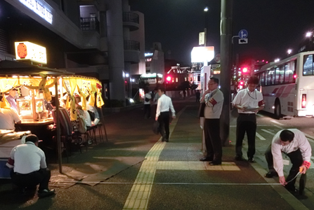屋台指導員の巡回状況の画像