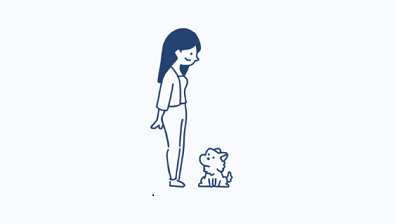 AIの力で「迷い犬」を特定イラスト