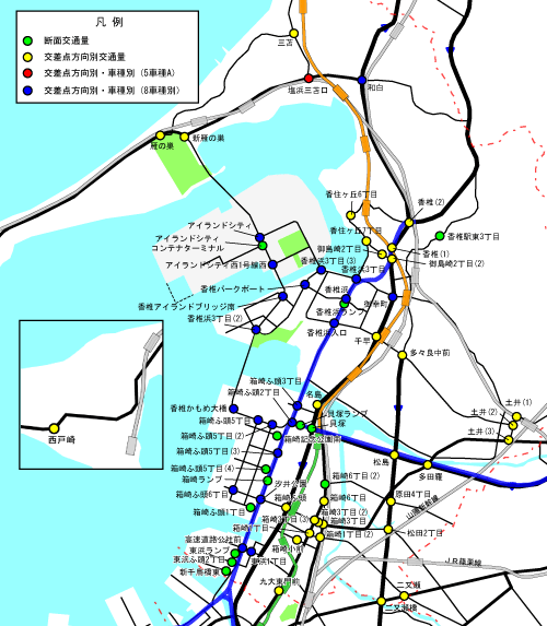 福岡市交通量調査集計