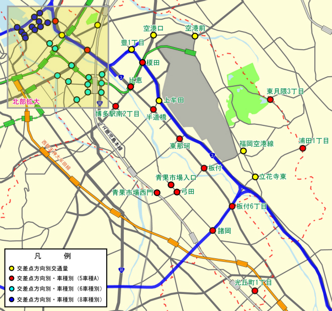 福岡市交通量調査集計