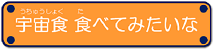 宇宙食食べてみたいな