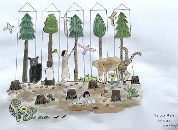 アートの森のイメージイラスト