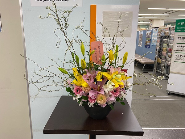 ロビーの花