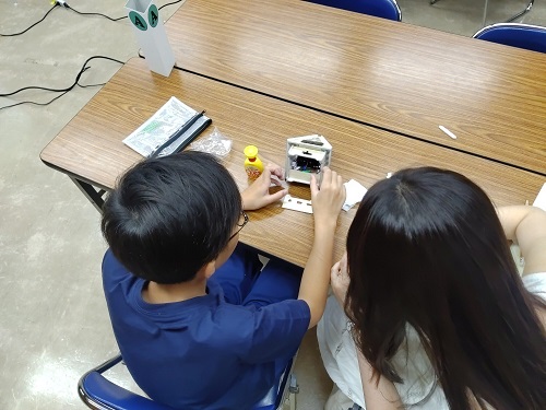 学習風景の写真
