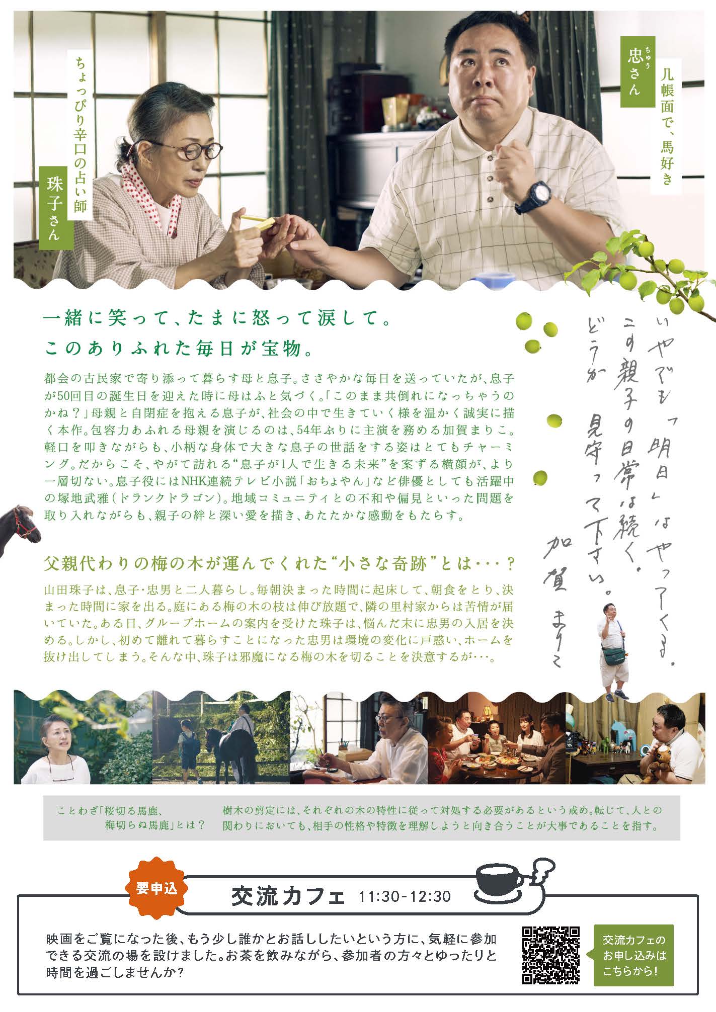 「梅切らぬバカ」映画チラシ裏