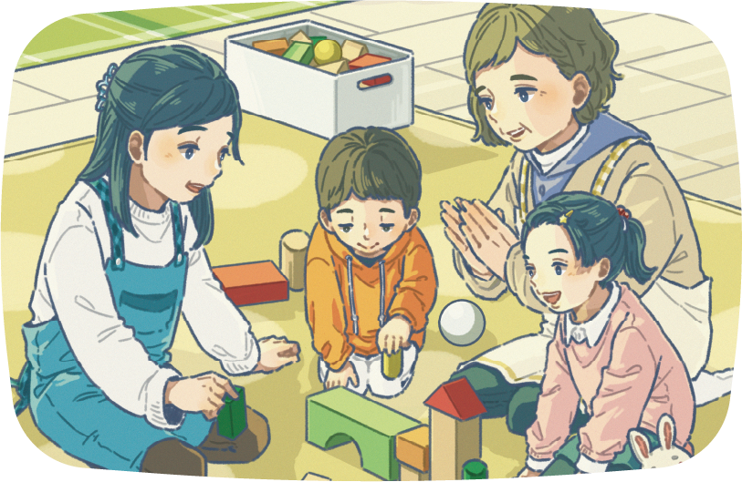 民生委員の活動のイラスト子育てサロン