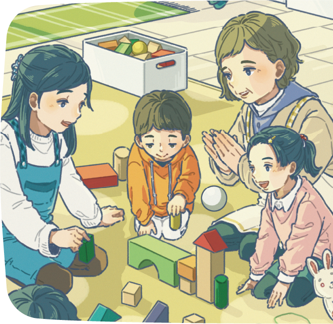 民生委員の活動のイラスト子育てサロン
