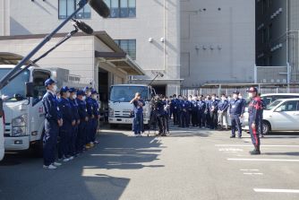 出発式の写真