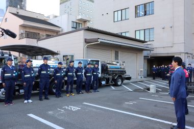 出発式の写真