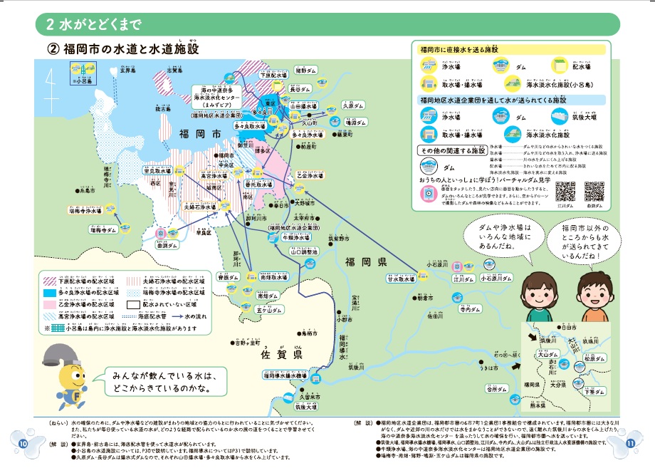 パンフレット「水とわたしたち」の10.11ページの画像データ