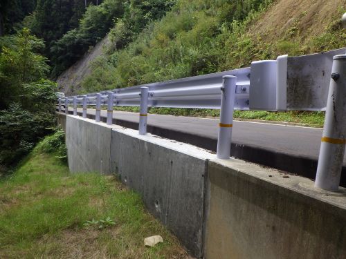 擁壁（法面）を修繕した林道
