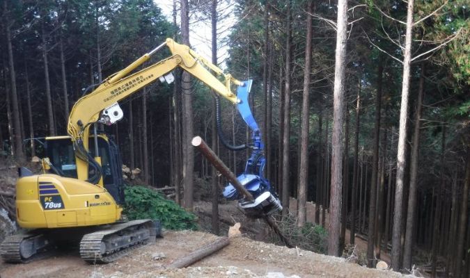 林業機械での森林整備状況